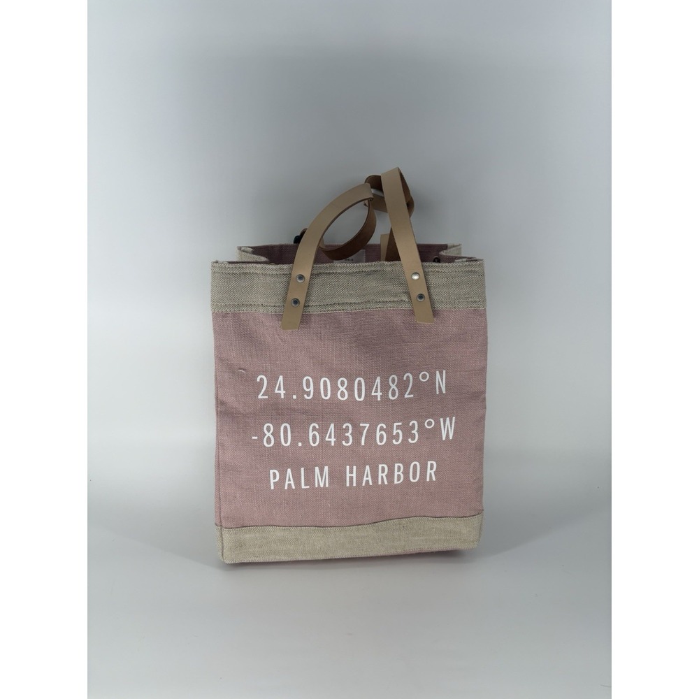 Apolis Global Citizen Original Market Bag Pink Jute Tote Palm Harbor NWOT